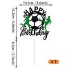 1 Pack Scooer Happy Birthday Cake Topper Sport Soccer Ball Cake Picks for Football Theme Baby Shower Kids Birthday Party Cake Decorations Supplies view 2