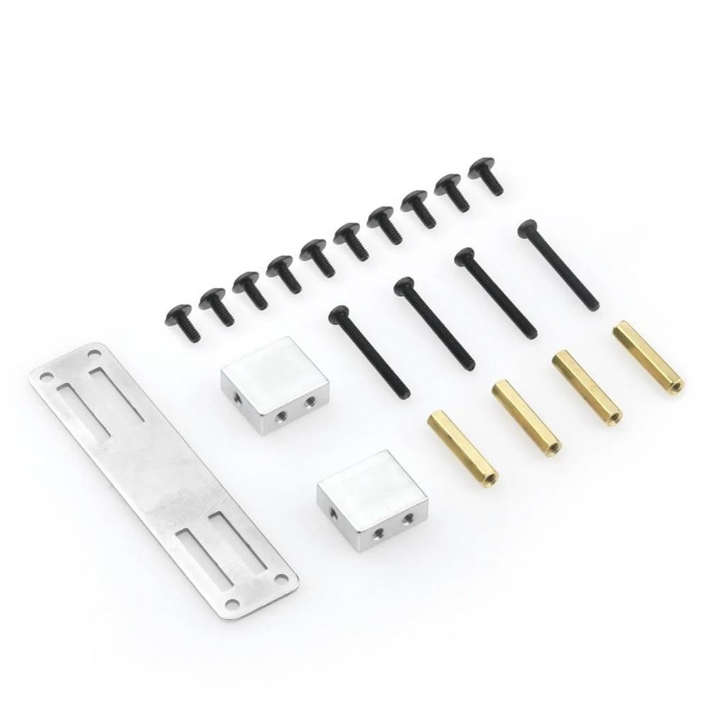 RC Car Accessories for Wpl B14 B16 B36 C24 C34 4WD 6WD Upgraded Metal Servo Fixed Mount Bracket Kit Rc Truck Car Parts Modification Car Accessories(Silver)