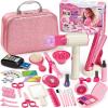 Golray Hair Beauty Salon Toys for Girls 3 4 5 6, 50 PCS Kids Pretend Play Makeup Set Toys with Hair Styling Playset & Cash Register Toy, Toddler Girls Birthday Gifts for Kids 3-6 Years Old view 1