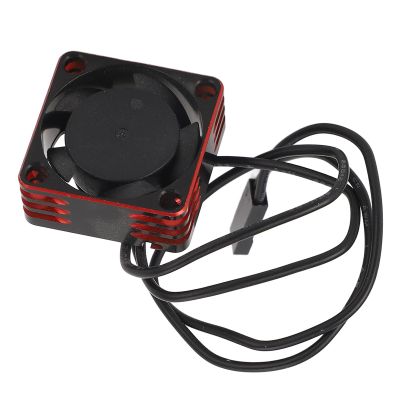 RC Car Motor Cooling Fan, ESC Motor Cooling Fan 25x25mm Universal Fit Lightweight Heat High Speed Dissipation for RC Car (Red)