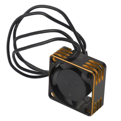 RC Car Motor Cooling Fan, ESC Motor Cooling Fan 25x25mm Universal Fit Lightweight Heat High Speed Dissipation for RC Car (Gold)