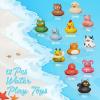 12PCS Rubber Ducks,Toddler Bath Toys,No Hole Bathtub Toys,Baby Pool Toys for 18 Months and Older view 2