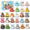 25PCS Rubber Ducks,Toddler Bath Toys,No Hole Bathtub Toys,Baby Pool Toys for 18 Months and Older view 1