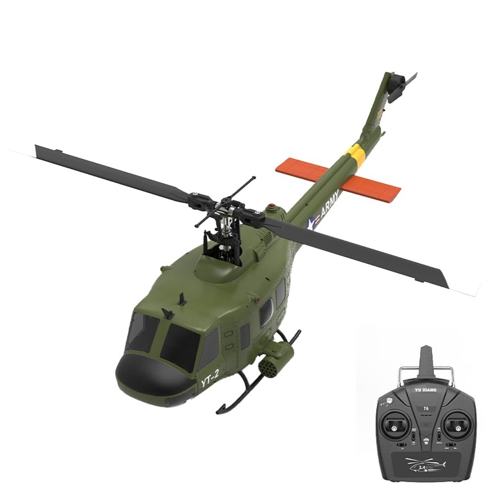 XMBRICDIYY RC Helicopter for Adults, F07 Bell 206 1:34 Scale 2.4G 6CH Brushless Direct-Drive 3D/6G Flybarless RC Helicopter Model with Optical Flow Positioning (RTF Version)