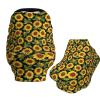 Muishi Vibrant Sunflowers Baby Car Seat Covers Carseat Canopy Soft Infant Stroller Cover Nursing Breastfeeding Covers for Girls Boys Newborn view 1