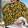 Muishi Vibrant Sunflowers Baby Car Seat Covers Carseat Canopy Soft Infant Stroller Cover Nursing Breastfeeding Covers for Girls Boys Newborn view 2