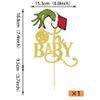 1 Pack Christmas Oh Baby Cake Topper Glitter Christmas Cake Picks Decorations for Baby Shower Birthday Party Decorations Supplies view 2