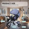 LHTJHP Kids Tricycle, 4 in 1 Toddler Push Tricycle with Three-Speed Adjustable Seat, 360 Rotating Seat, Baby Tricycle with Adjustable Push Handle, Suitable for Babies Aged 3-5 Years Old,Linen Gray view 3