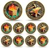 10Pcs Original Dumpster Fire Challenge Coin - Strong Steel Mini Dumpster Fire Coin - Hilarious Funny Desk Accessories for Work - Coworker Go Away Token - Inspirational Gifts for Men Women Teacher view 1