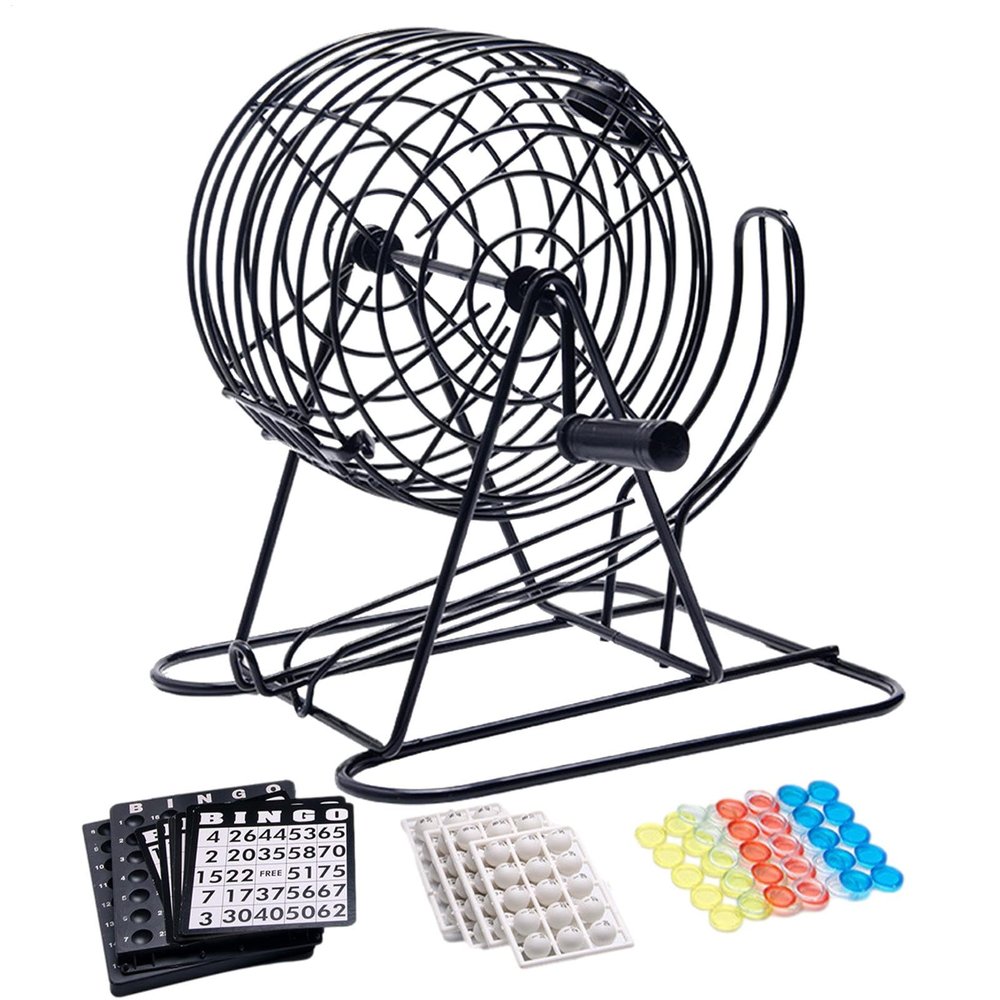Jumbo Bingo Cage - Deluxe Manual Lottery Game Machine, Multipurpose Bingo Lottery Machine, Welded Wire Entertainment Tool, Bingo Lottery Machines for Events Celebrations Other Activities