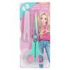 Depesche 12214 TOPModel - Turquoise Children's Scissors, with Softgrip and Cap, DIY Scissors for Right and Left Handed view 1