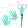 Depesche 12214 TOPModel - Turquoise Children's Scissors, with Softgrip and Cap, DIY Scissors for Right and Left Handed view 2