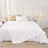 Erosebridal Pink White Christmas Throw Blanket Baby Size for Bed Sofa Couch view 3