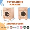Toy Washing Machine Wooden Play Kitchen - Pretend Play Cleaning Set Washing Machine Toy for Kids - Pretend Play Toys for Toddlers Christmas Gifts for Children (Grey) view 3