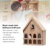 1:12 Scale Dollhouse Bird Houses, Wooden Dollhouse with 2 Birds 1 Sticker, Miniature Birdhouse Animal Family Pets Wooden Dolls House Decoration for Displays, Crafting, DIY view 2