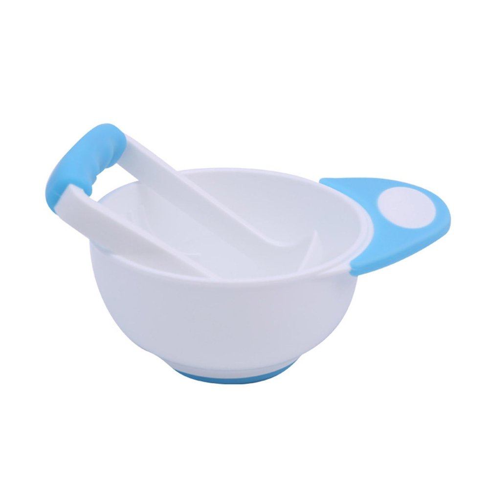 XZQYDS Baby Food Masher Bowl with Bowl Handle and Food Masher Toddler Grinding Bowl Potato Masher Bowl Set Mill Bowl