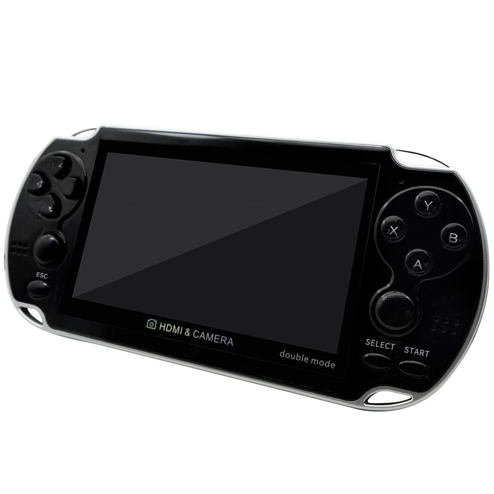 DREAMHAX X7 Plus Handheld Game Console , Preload 10000 Games Portable Video Games Support HDMI Output & Double Player Classic Arcade Retro Game Player (4.3" Screen Black)