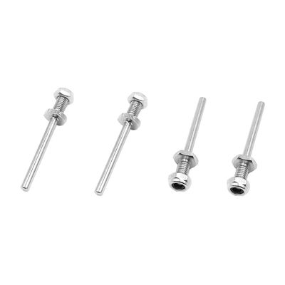 4PCS RC Airplane Wheel Axles Steel Shaft with Nut 4mm Dia Landing Gear Drive Shaft for RC Airplane Plane Helicopter DIY Model Toy Parts (M6x4x40mm)