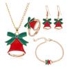 5 Pieces Lovely Christmas Moon Necklace Earring Holiday Stocking Stuffers Jewelry Present For Girls view 2