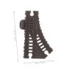 BESTonZON 2pcs Train Track Accessory Replacement for World Railway Boys and Girls Train Tracks Extension Special Turning Elastic Deformation for Creative Playset view 2