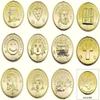 144 Pack of Christian Bible Religious Metallic Plastic Gold Coins (1.25") 11 Different Designs. 3D Shape. Christian Messages. Light Gold view 1