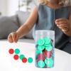 JunZheHub 100 Math Counters for Children with Storage Bucket - Two Color Counting Discs, Red Green view 3