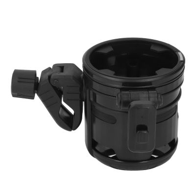 3 in 1 Stroller Cup Holder Folding Hook 360 Deg Adjustable Double Bottle Holder Bike Treadmill