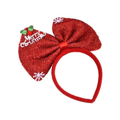 12PCS 2024 New Year Party Headband Hair Hoop Colored Big Bow Festive Costume Headdress For Graduation Photo Props 12PCS