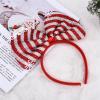 12PCS 2024 New Year Party Headband Hair Hoop Colored Big Bow Festive Costume Headdress For Graduation Photo Props 12PCS view 4