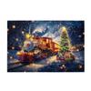 MA6GE8DE 1000 Piece Jigsaw Puzzle for Adults Christmas Train,Challenging Brain Exercise,Family Leisure and Entertainment,Depicting A Train Traveling in Winter,Wooden Puzzle,Home Wall Decor view 1