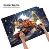 MA6GE8DE 1000 Piece Jigsaw Puzzle for Adults Christmas Train,Challenging Brain Exercise,Family Leisure and Entertainment,Depicting A Train Traveling in Winter,Wooden Puzzle,Home Wall Decor view 4