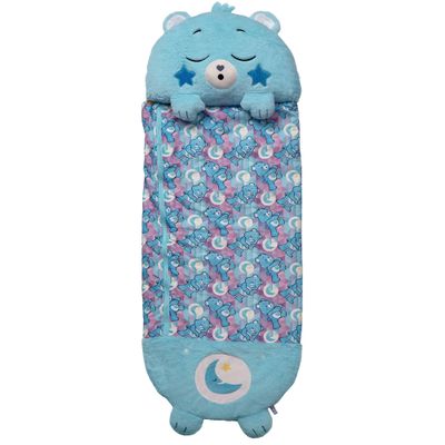 Happy Nappers: Care Bears Sleep Sack Medium - Bedtime Bear - 54 x 20, 2-in-1: Plush Character Opens to Sleeping Bag, Soft Nap & Play Animal, Kids 3+