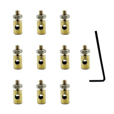 10PCS 2.1mm Pushrod Linkage Stopper Adjustable Pushrod Connector for RC Airplane Plane Helicopter DIY Model Toy Accessories (2.1mm)