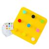 JunZheHub Montessori Activity Board for Sensory Engagement and Learning, Yellow view 1