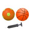 ABAJI Mini 2 Pack Toy 5 inch Basketball Soccer Ball Pump Needle Rubber Material Mini Hoop Toddlers Kids Teenagers Swimming Pool Indoors Outdoors view 1