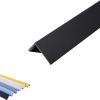 Wall Angle Profile 89 Self-Adhesive Corner Protection StripPVC L-Shaped Angle Profile,for Wall Protection Decoration Accessories(Black,200x8cm/79x3.1in) view 1