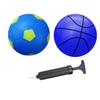 ABAJI Mini 2 Pack Toy 5 inch Basketball Soccer Ball Pump Needle Rubber Material Mini Hoop Toddlers Kids Teenagers Swimming Pool Indoors Outdoors view 1