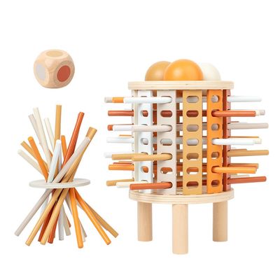 HUIOP Wooden Musical Instruments Set Board Game Colorful Wooden Sticks and Dice Interesting Interactive Games Hand Eye Coordinated Development Birthday Gift