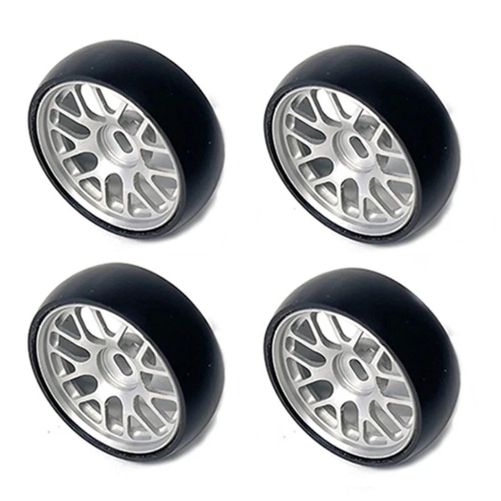 26.5Mm Hard Drift Metal Wheel Rim Tyres for Wltoys 284131 K969 K979 K989 Kyosho Mini-Z 1/28 RC Car Parts,Yellow(White)