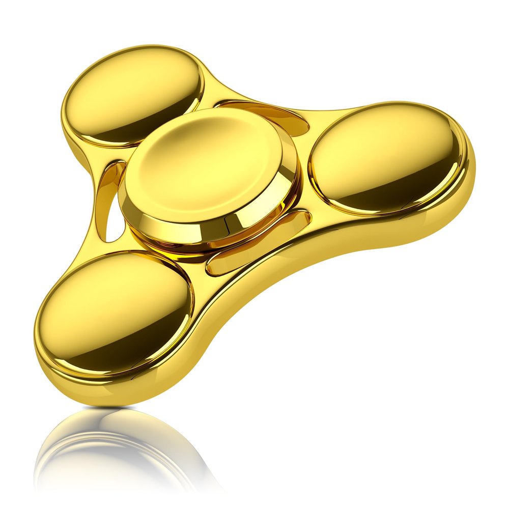 ATESSON Fidget Spinner Toy,Ultra Durable Stainless Steel Bearing High Speed 3-5 Min Precision Brass Metal Finger Spinner,EDC ADHD Stress Relief Anxiety Fidget Spinners for Kids & Adults