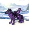 2pcs 3D Printed Wolf, Articulated Black and Purple Wolf, Mother and Child Wolf Animal Toy, Fidget ADHD Autism Toy W001-BPU view 2