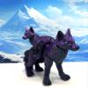2pcs 3D Printed Wolf, Articulated Black and Purple Wolf, Mother and Child Wolf Animal Toy, Fidget ADHD Autism Toy W001-BPU view 3