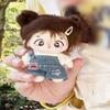 niannyyhouse 10cm Doll Clothes Denim Overalls T-Shirt Overalls Set Plush Stuffed Dolls Dressup (Blue) view 4
