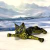 3D Printed Wolf, Articulated Wolf, Dual Color Articulated Wolf Animal Toy, Fidget ADHD Autism Toy W001 (Black & Dark Gold) view 4
