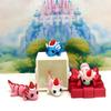 4pcs 3D Printed Articulated Mini Axolotl Box Container, Fidget Mini Axolotl Fidget Toy, Executive Desk Toy, Axolotl with Santa Hat Home Decor MA001-CT view 3