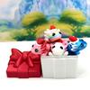 4pcs 3D Printed Articulated Mini Axolotl Box Container, Fidget Mini Axolotl Fidget Toy, Executive Desk Toy, Axolotl with Santa Hat Home Decor MA001-CT view 4