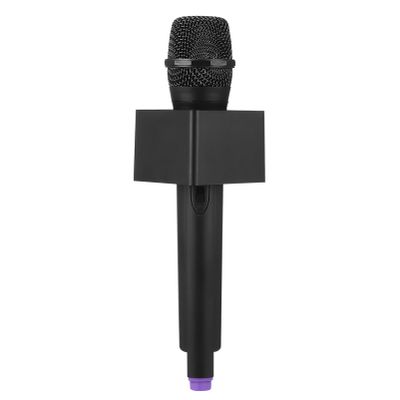 TOPPERFUN Fake Microphone Prop Toy with Flag Station 10.62In Realistic Pretend Play Microphone for Kids Role Play Party Performance Karaoke Stage Accessory