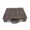 18-inch Premium Leather Backgammon Set for Adults, Crocodile Pattern Faux Leather Covering Vintage Board Game Bag Xmas Gift Ideas for Dad, Husband, Anniversary view 3