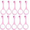 10pcs Walk Assistant Plastic Baby Crib Pull Rings for Baby Pull Up Rings Cot Hanging for Infant Toddler Practice Tool (Pink 10pcs) view 1