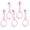 10pcs Walk Assistant Plastic Baby Crib Pull Rings for Baby Pull Up Rings Cot Hanging for Infant Toddler Practice Tool (Pink 10pcs) view 2